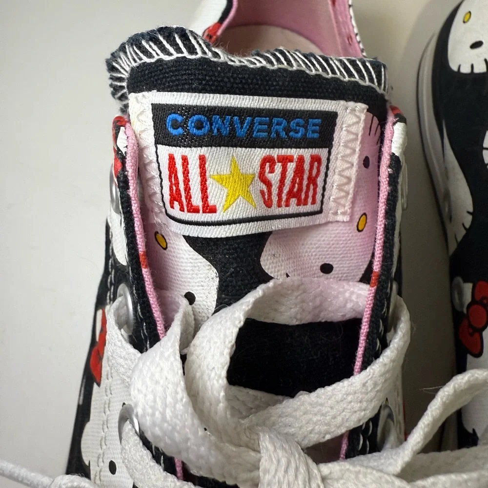Converse x Hello Kitty Chuck Taylor All Star Canvas Ox Low Top Sneaker Black 3